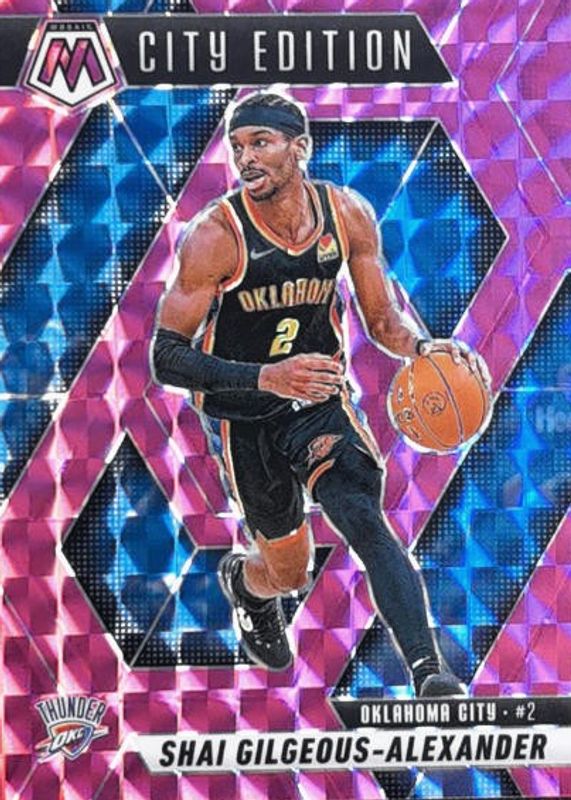 Shai Gilgeous-Alexander 2024 Mosaic #289 City Edition - Pink /175 RAW