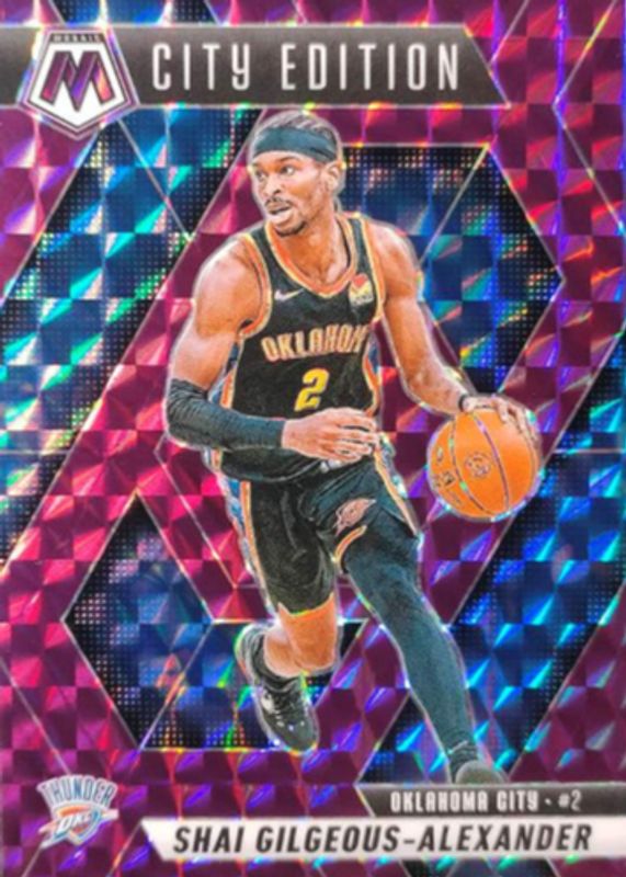 Shai Gilgeous-Alexander 2024 Mosaic #289 City Edition - Purple /99 RAW