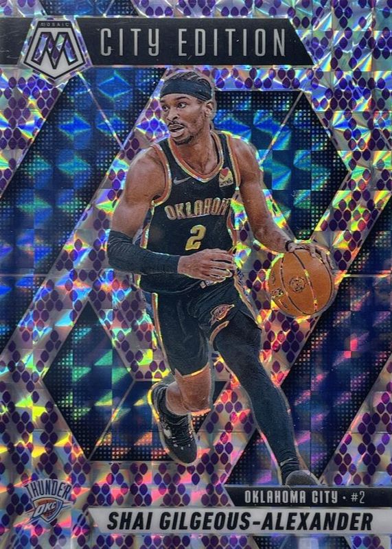 Shai Gilgeous-Alexander 2024 Mosaic #289 City Edition - Snakeskin Purple /24 RAW