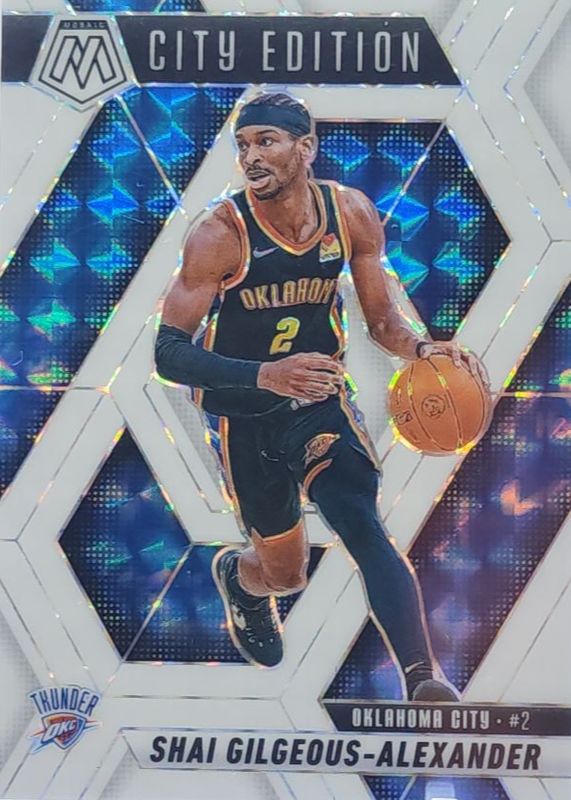 Shai Gilgeous-Alexander 2024 Mosaic #289 City Edition - White /25 RAW