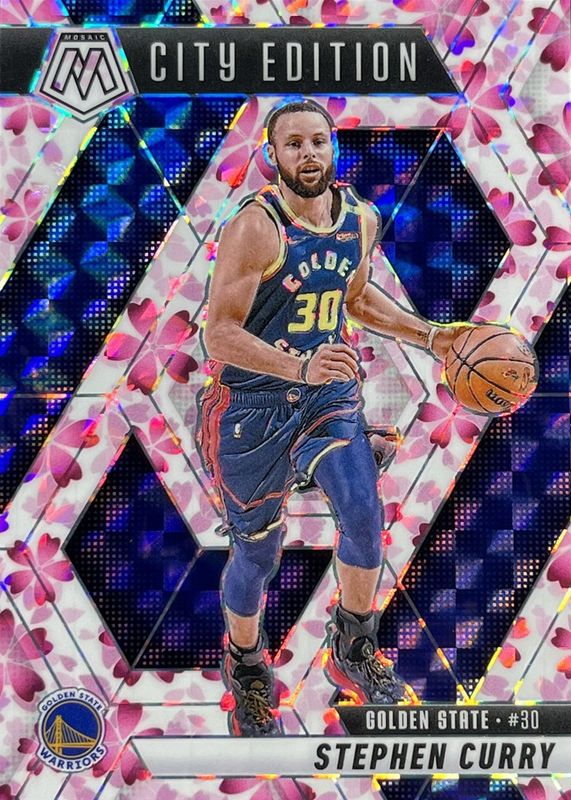 Stephen Curry 2024 Mosaic #272 City Edition - Choice Cherry Blossom /20 RAW
