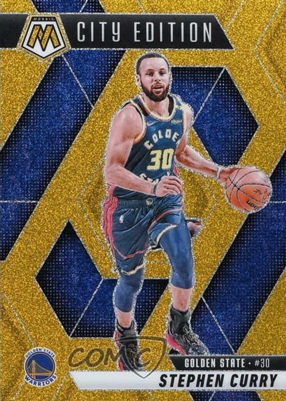 Stephen Curry 2024 Mosaic #272 City Edition - Gold Glitter /5 RAW