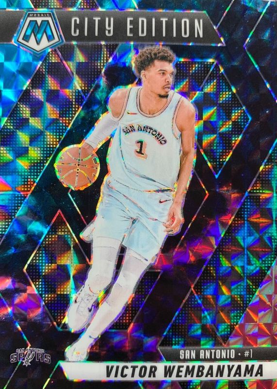 Victor Wembanyama 2024 Mosaic #288 City Edition - Choice Nebula /1 RAW