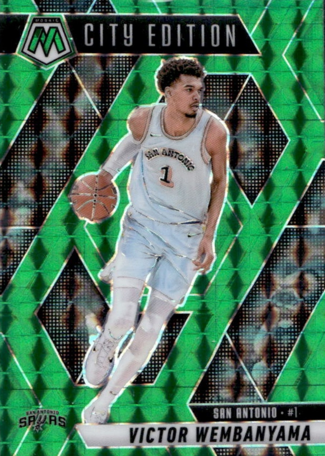 Victor Wembanyama 2024 Mosaic #288 City Edition - Green Price