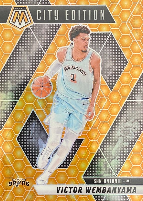 Victor Wembanyama 2024 Mosaic #288 City Edition - Honeycomb /(SSP) RAW