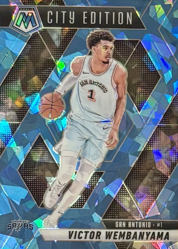 Victor Wembanyama 2024 Mosaic #288 City Edition - Ice /125 RAW