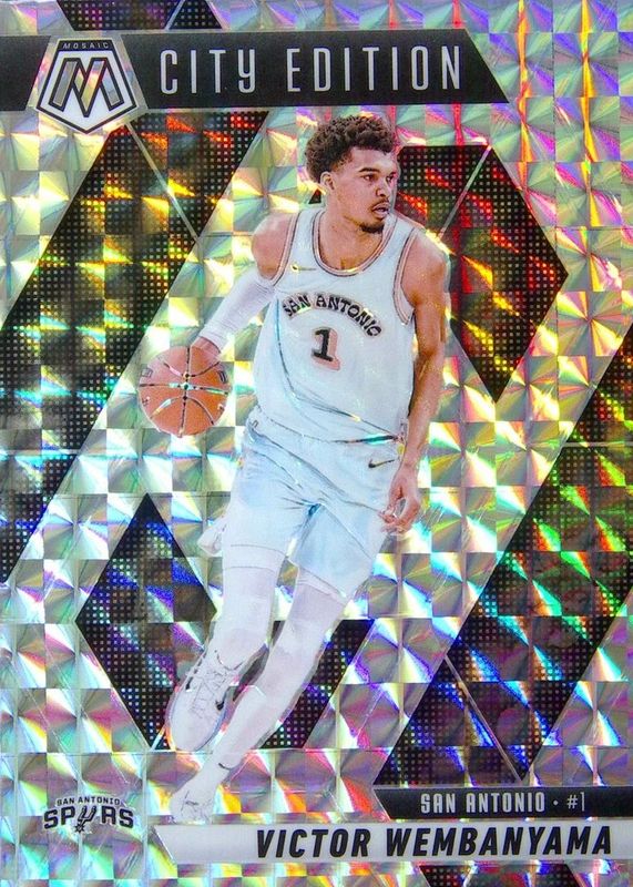 Victor Wembanyama 2024 Mosaic #288 City Edition - Silver RAW