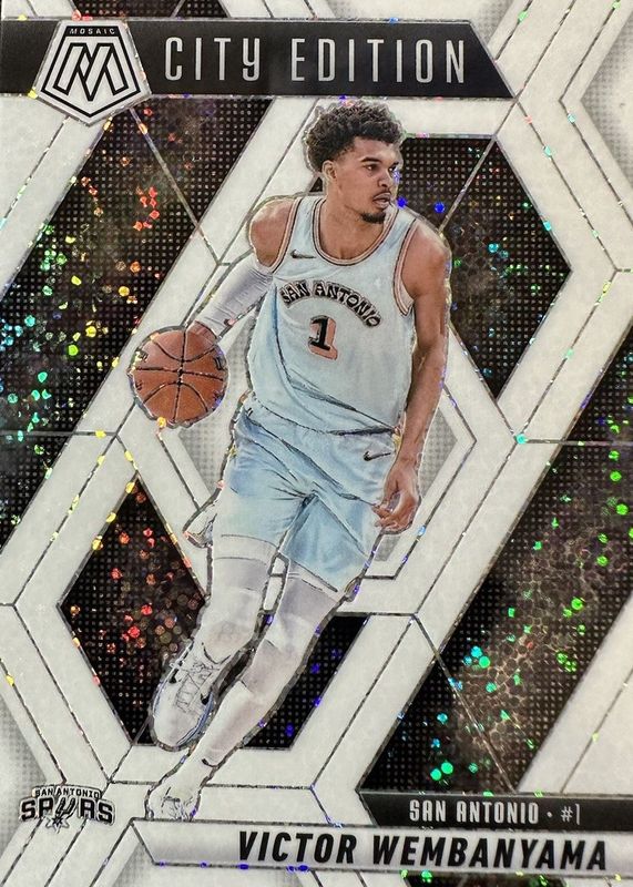 Victor Wembanyama 2024 Mosaic #288 City Edition - White Sparkle /(SSP) RAW