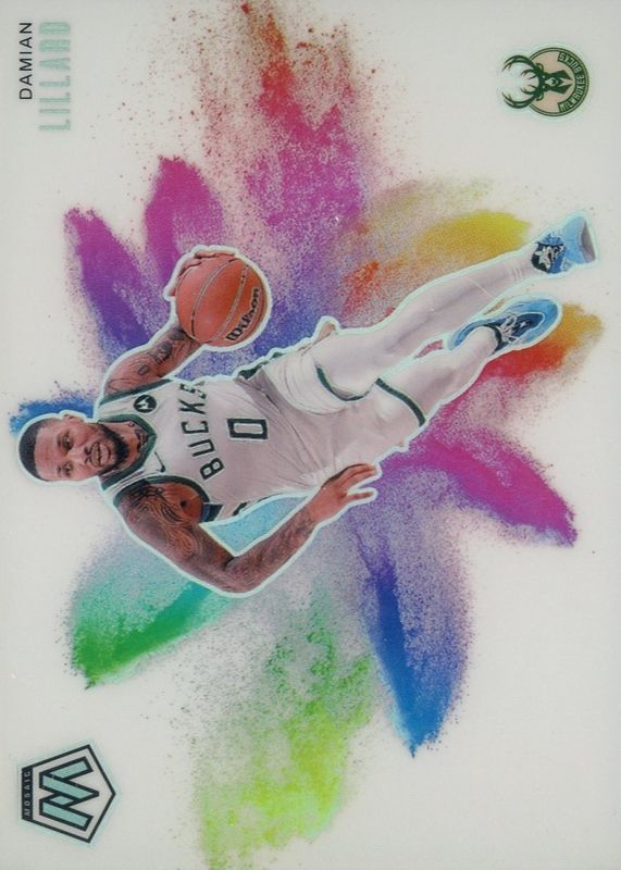 Damian Lillard 2024 Mosaic #7 Color Blast /(SSP) RAW