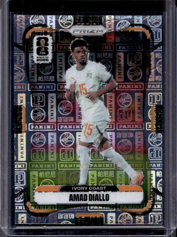 Amad Diallo 2026 Prizm World Cup #253 Panini Logo /61 Price Guide ...