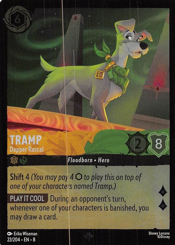 Tramp - Dapper Rascal 2025 Reign of Jafar #22/204 Cold Foil RAW TCG (NEAR MINT)