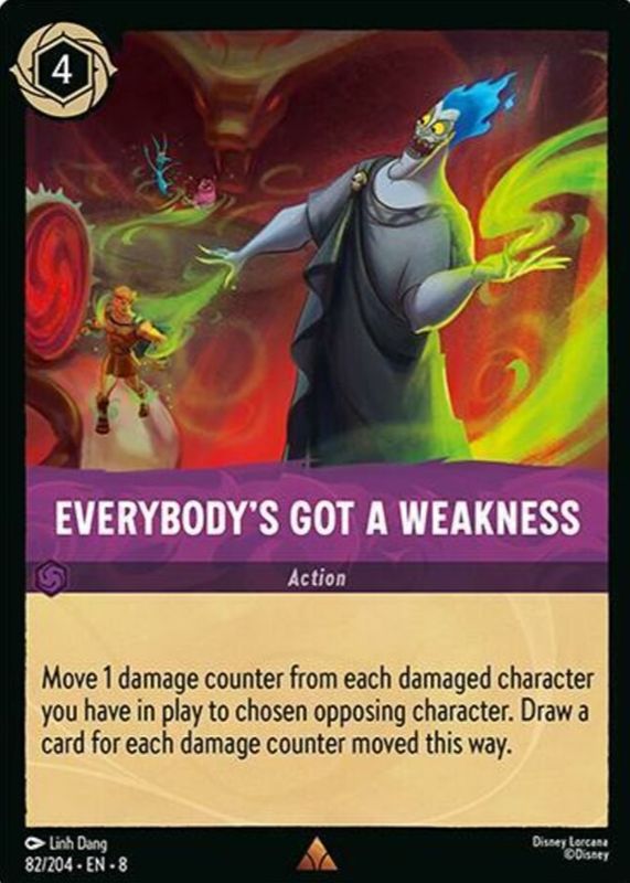 Everybody's Got A Weakness 2025 Reign of Jafar #82/204 Base RAW TCG (NEAR MINT)