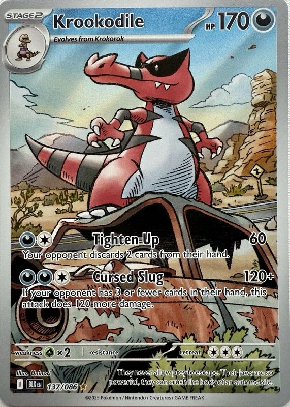 krookodile pokemon card value Evolution Set - 109/185 - Krokorok & Sandile - Vivid Voltage discard an Energy attached to your opponents Active Pokmon Pokemon Card - S&M: Unbroken