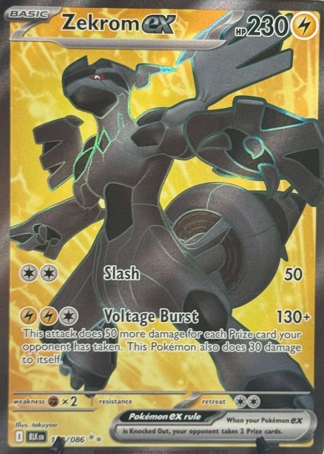 pokemon zekrom card value ex BWR 174 / 086 Black Bolt discard all Pokmon Tools from your opponents Active Pokmon Zekrom - SV04: Paradox Rift