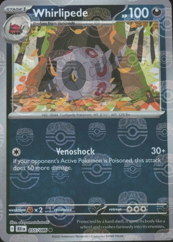 2025 Scarlet & Violet: Black Bolt #055/086 Master Ball Reverse Holo