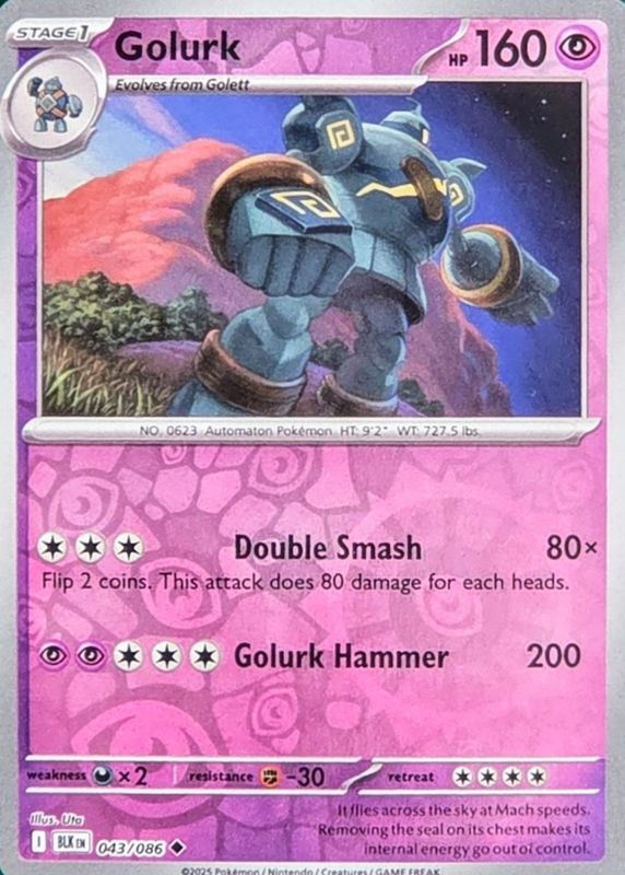 2025 Scarlet & Violet: Black Bolt #043/086 Reverse Holo