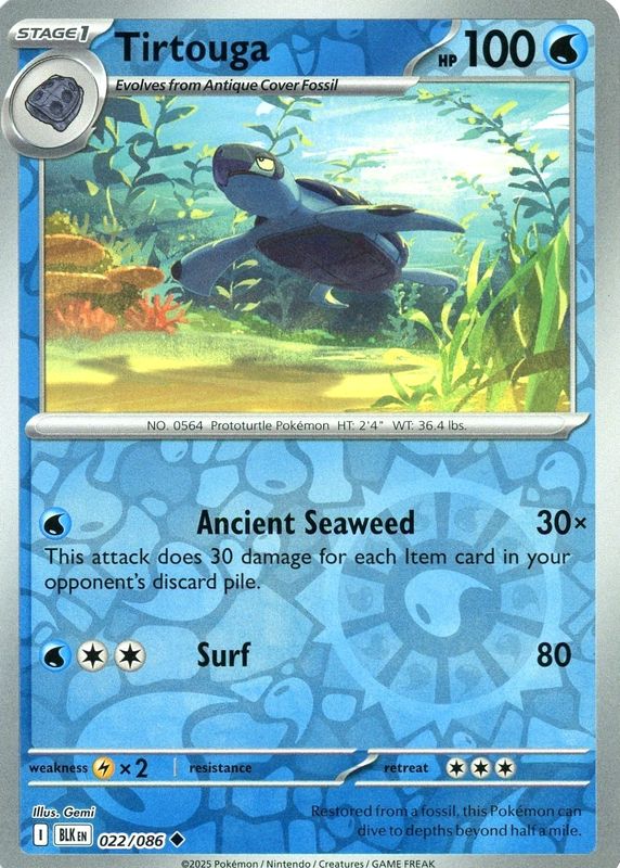 2025 Scarlet & Violet: Black Bolt #022/086 Reverse Holo