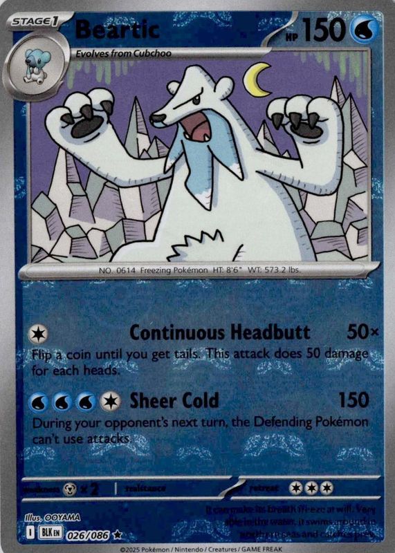 beartic pokemon card value Stage 1 Pokemon TCG - s9 -