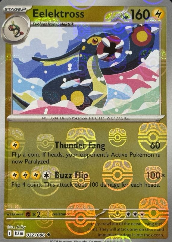 eelektross pokemon card price 2026 Mega Evolution Ascended Heroes MA Mega EX #266 CGC 10 PRISTINE on Fanatics Collect Mint / near mint condition trading card Eelektross - Holo - Noble