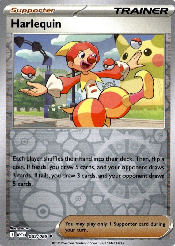 Harlequin 2025 Scarlet & Violet: White Flare #083/086 Base RAW TCG (NEAR MINT)