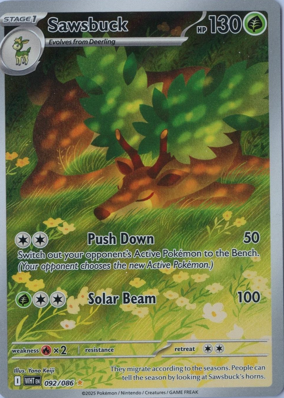 Sawsbuck 2025 Scarlet & Violet: White Flare #092/086 Illustration