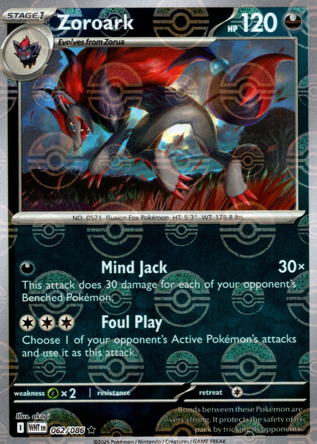 ゾロア ☆(AR) 142/086 Scarlet＆Violet-White … Zoroark AR 141/086 SV11W White Flare - Pokemon Card Japanese