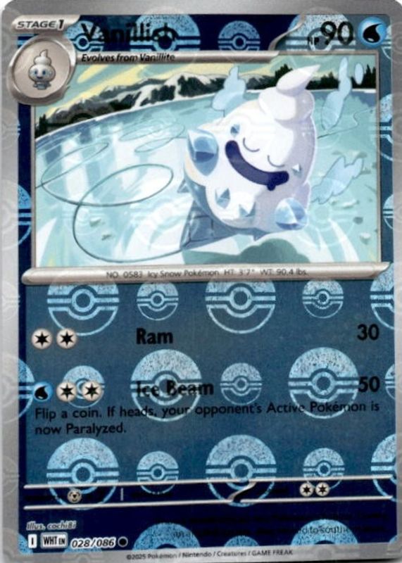 2025 Scarlet & Violet: White Flare #028/086 Poke Ball Reverse Holo