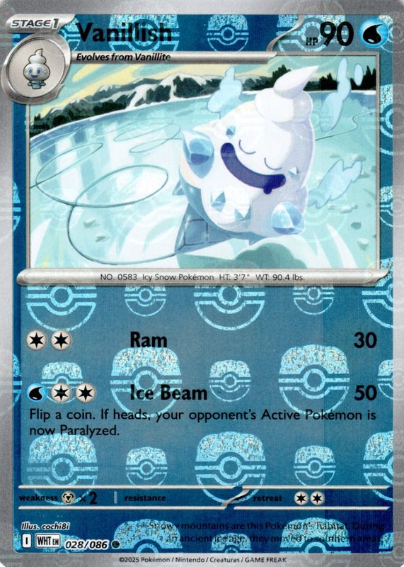 2025 Scarlet & Violet: White Flare #028/086 Master Ball Reverse Holo