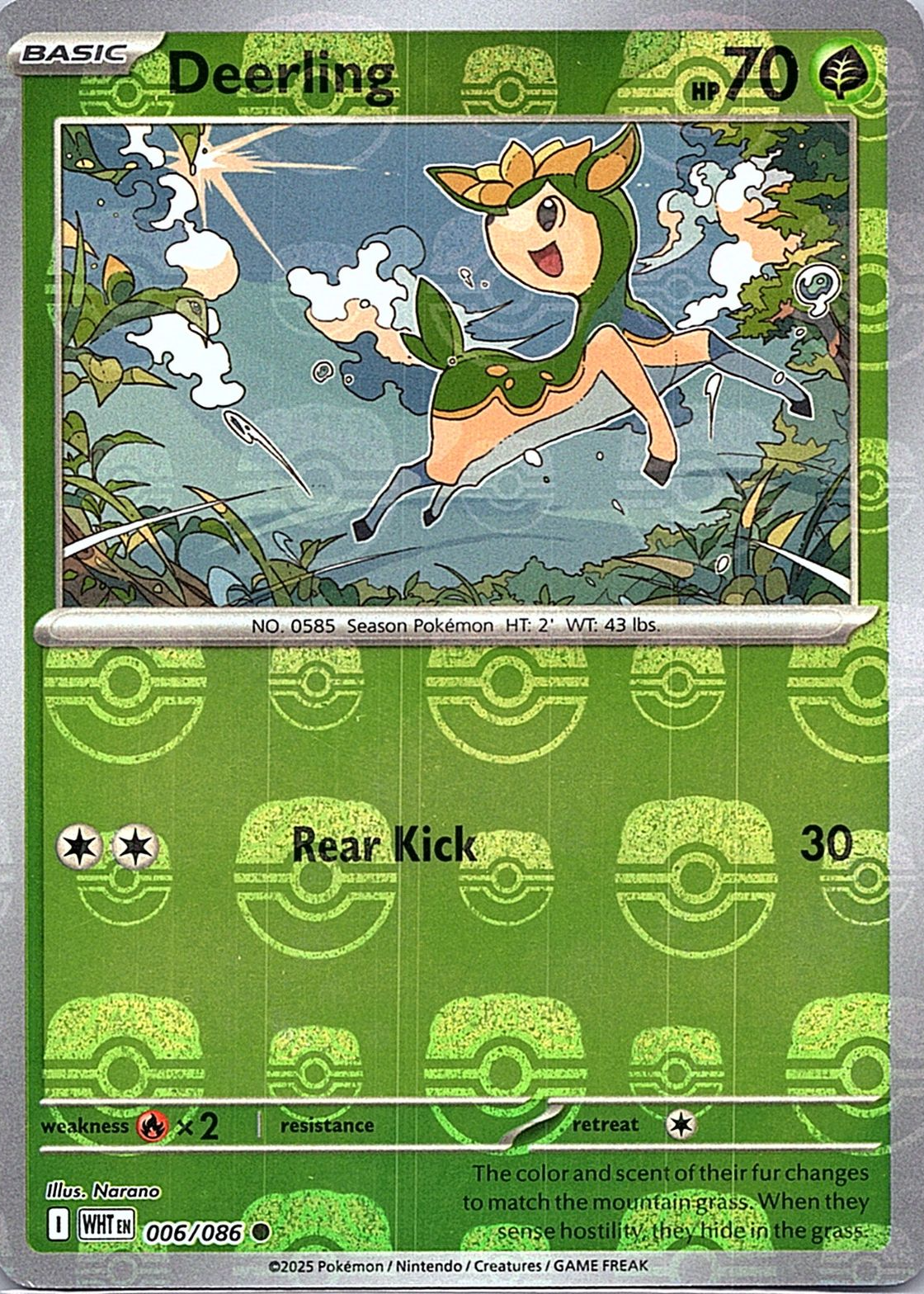 deerling pokemon card full art - 016/162 - Temporal Forces Listed cards may have imperfections. Deerling Cards & Artwork |