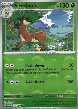 sawsbuck pokemon card [Simplified Chinese] CBB4C /  1807/07 AR Age Group Sawsbuck Pokemon Cards Price Guide
