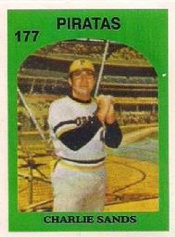 Charlie Sands 1972 Topps Venezuelan Stamps #177 Base Rookie RAW