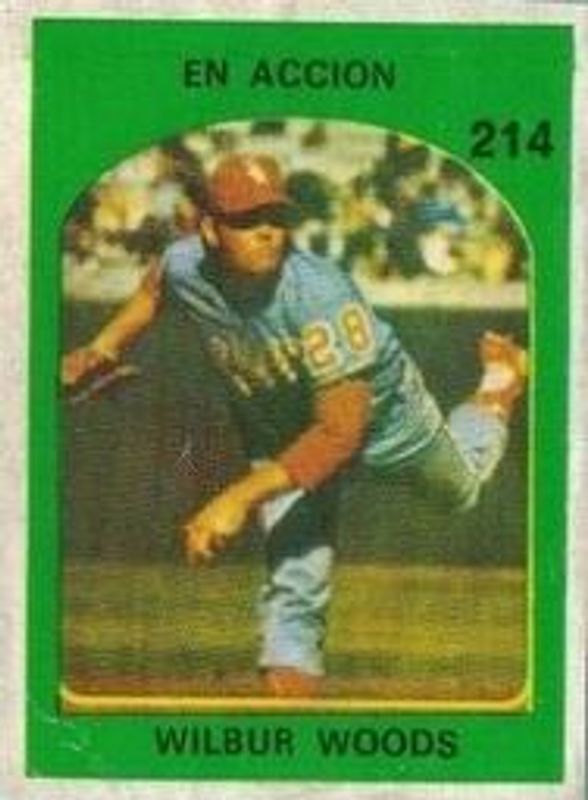 Wilbur Wood 1972 Topps Venezuelan Stamps #214 Base RAW