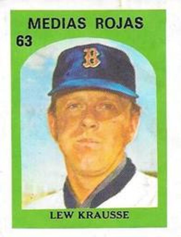 Lew Krausse 1972 Topps Venezuelan Stamps #63 Base RAW