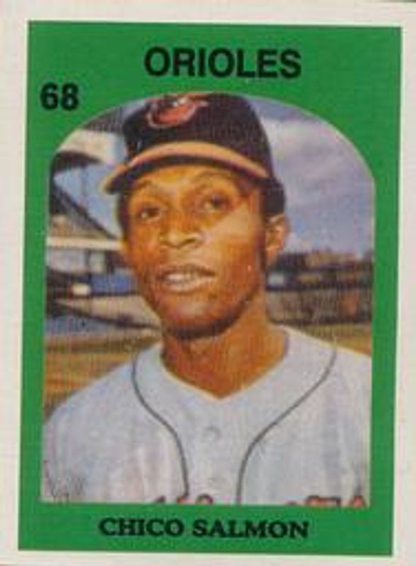 Chico Salmon 1972 Topps Venezuelan Stamps #68 Base RAW