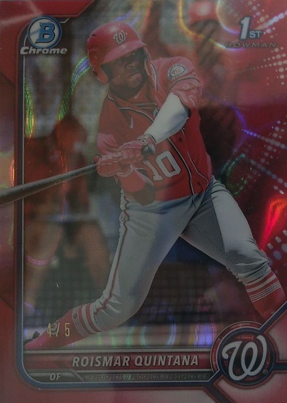 2022 Bowman #BCP-83 Chrome Prospects - Red Lava Refractor /5 (1st)