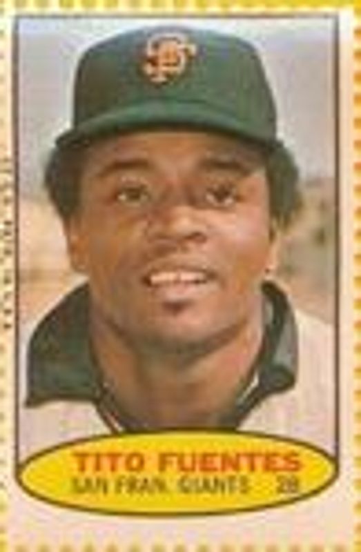 Tito Fuentes 1974 Topps Stamps Base RAW