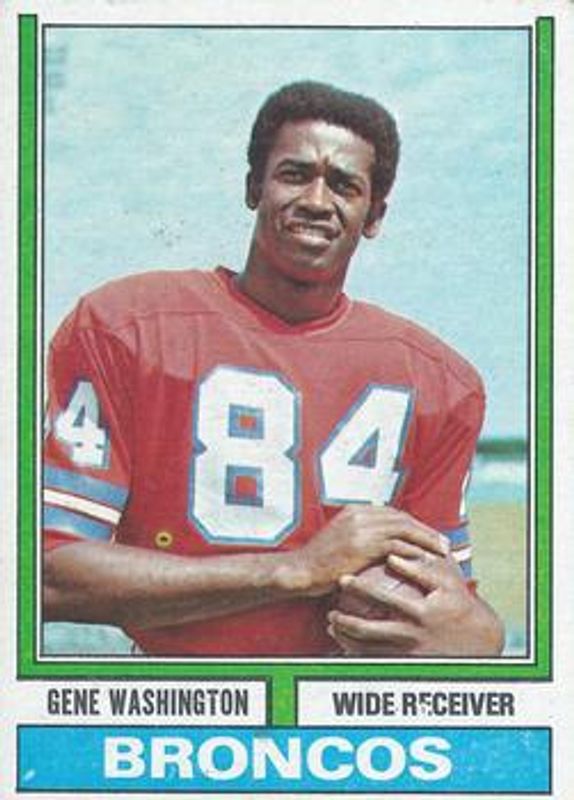 Gene Washington 1974 Topps Parker Brothers #63 Base RAW