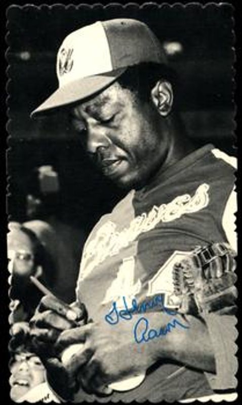 Hank Aaron 1974 Topps Deckle Edge #57 White Back RAW