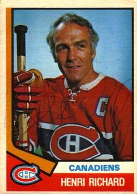 Henri Richard 1974 O-Pee-Chee NHL #321 Base RAW