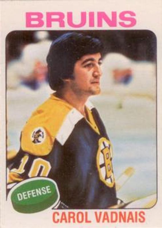 Carol Vadnais 1975 O-Pee-Chee #27a Base RAW