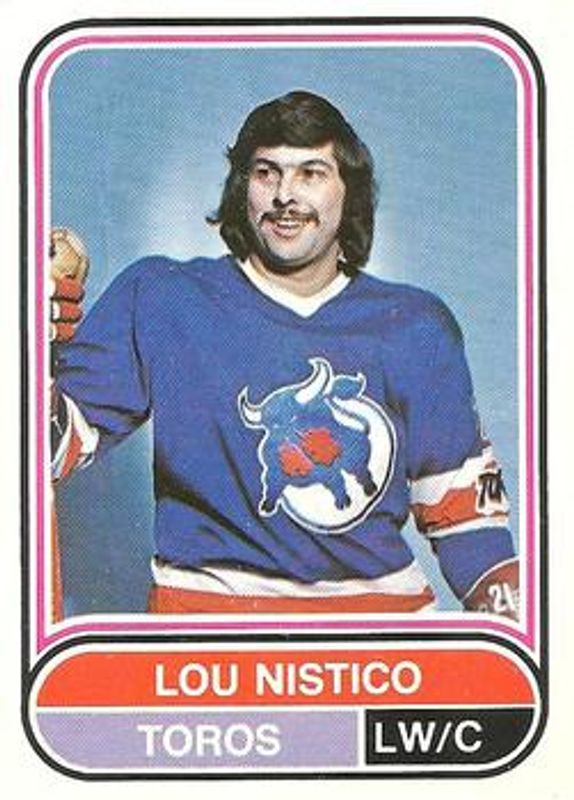 Lou Nistico 1975 O-Pee-Chee WHA #13 Base Rookie RAW