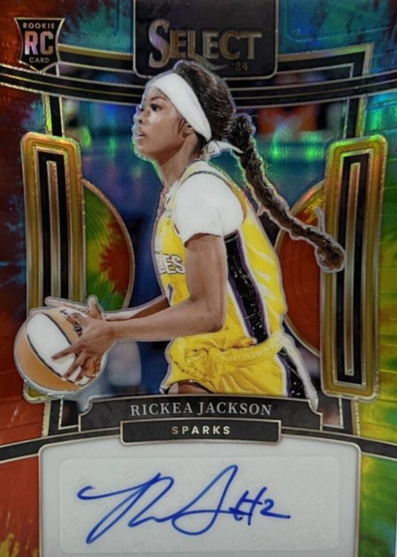 Rickea Jackson 2024 Select WNBA #SG-RJ Signatures - Tie-Dye /25 Rookie RAW