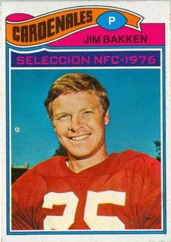 Jim Bakken 1977 Topps Mexican #200 Base RAW