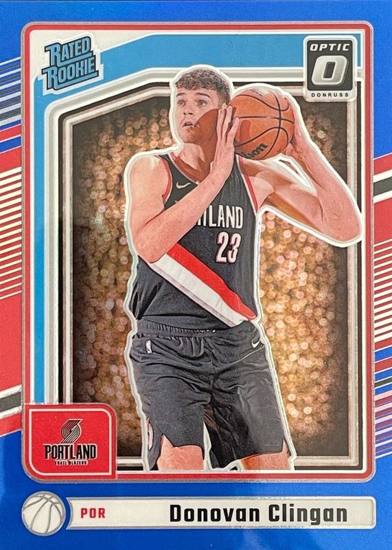 Donovan Clingan 2024 Donruss #P-223 Optic Preview - Blue /49 Rookie BGS 9.5