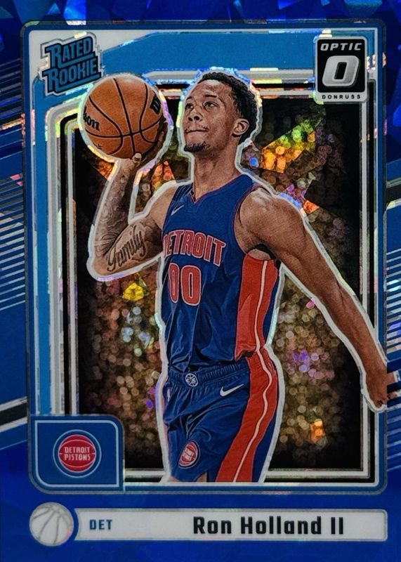 Ron Holland II 2024 Donruss #P-236 Optic Preview - Blue Cracked Ice Rookie RAW