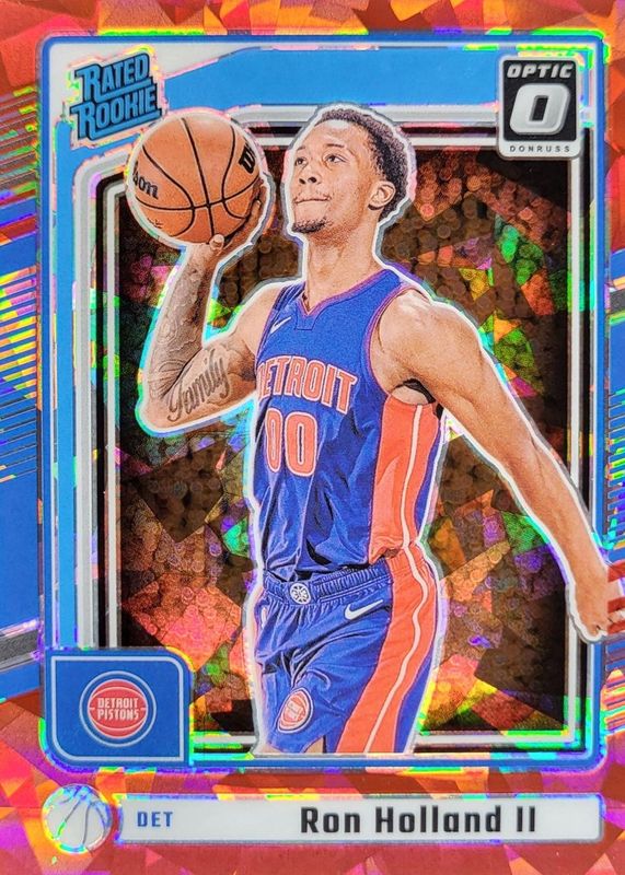 Ron Holland II 2024 Donruss #P-236 Optic Preview - Red Cracked Ice Rookie RAW