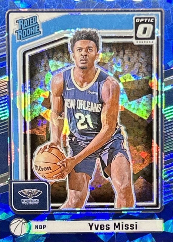 Yves Missi 2024 Donruss #P-217 Optic Preview - Blue Cracked Ice Rookie RAW