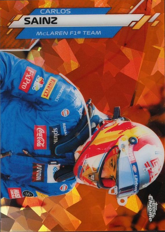 2020 Topps Chrome Formula 1 Sapphire Edition #181 F1 Racers - Orange /25