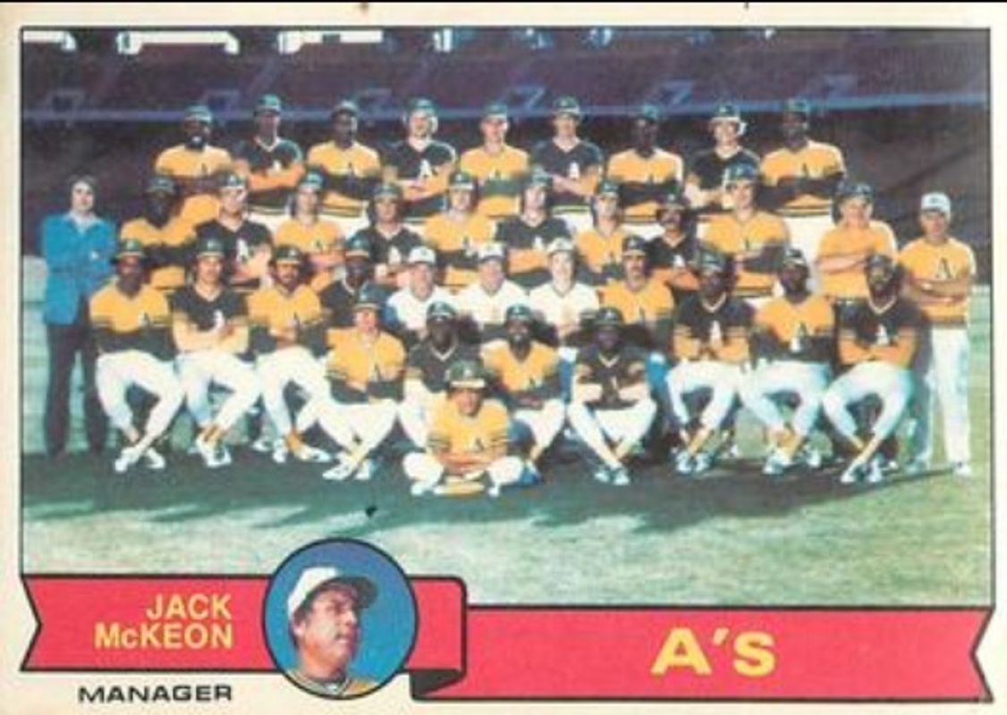 Jack McKeon / Oakland A's 1979 Topps #328 Team Checklist RAW