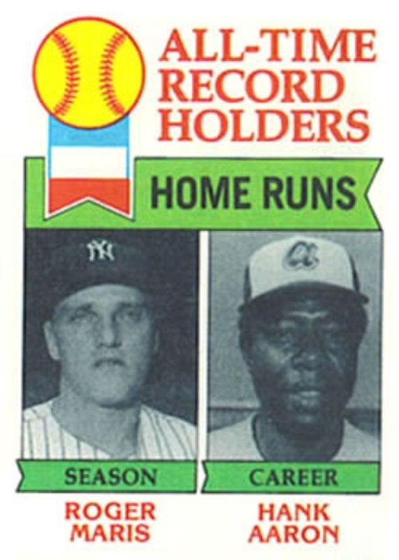 Hank Aaron / Roger Maris 1979 Topps #413 Base RAW